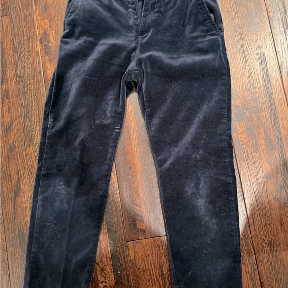 H&M Boys Slim Navy Velvet Velour Suit 2pcs - Picture 4 of 7